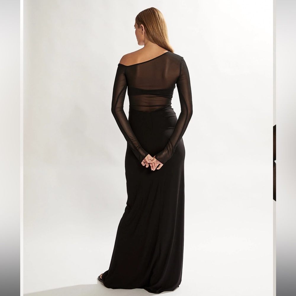One Mile | NWT! Blane Mesh Maxi Dress Black Size: Small - Picture 2 of 7